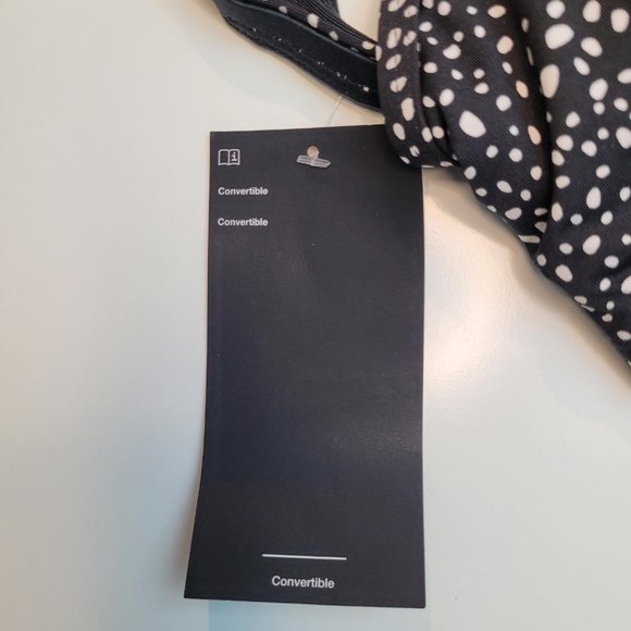 164. Nike 2pc swim top. Black with white polka dots. Size M. NWT - Picture 5 of 6